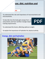 1.3 - Energy use, diet, nutrition and hydration 