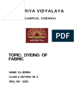 Kendriya Vidyalaya: Topic: Dyeing of Fabric