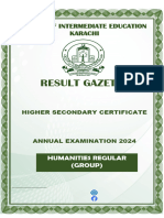 Result Gazette: Board of Intermediate Education Karachi