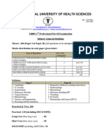 General Medicine Marks Distribution Syllabus MBBS 3rd Professional Part II Examinations