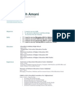 Hidayatullah Amani CV