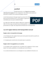 Las Reglas Del Basquetbol Actual y Cómo Se Juega - Toda Materia