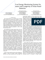 Development of An Energy Monitoring System For Optimal Performance and Longevity of Solar Panel Batteries