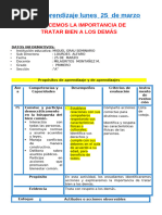 1° Sesión Día 1 PS Conocemos La Importancia de Tratar Bien A Los Demás