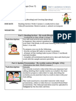 Year 7 S2 Assessment Task 5 Information - My Week