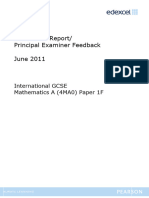 Examinerreport Paper1F June2011