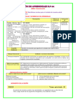 Sesion Comunicacion-Escribimos Recetas para El Cuidado de Nuestra Salud Usando Adjetivos y Verbos