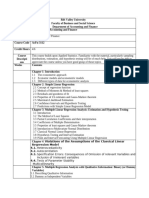 Econometrics course outline