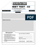 Pre Neet - 03 - Test Paper