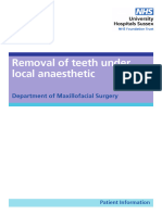 Removal of Teeth Under Local Anaesthetic