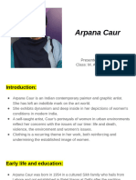 Arpana Caur. Presentation