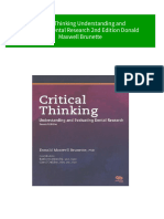 PDF Critical Thinking Understanding and Evaluating Dental Research 2nd Edition Donald Maxwell Brunette Download