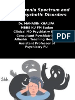 Schizophreia Spectrum and Other Psychotic Disorders