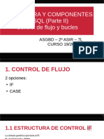 Estructura y Componentes PLSQL II Control Flujo Bucles