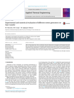 Experimental and numerical evaluation of different vortex generators on heat transfer