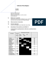 Wics - Informe Psicologico