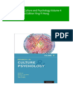 Instant Download Advances in Culture and Psychology Volume 4 1st Edition Ying-Yi Hong PDF All Chapter