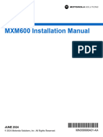 Motorola MXM600 Installation Manual