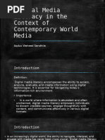 Digital Media Literacy in The Context of Contemporary