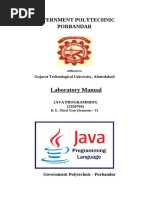 JAVA Lab - Manual