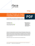 Atenção Primária Em Saúde Para Imigrantes Bolivianos No Brasil