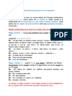 Quand faut-il prononcer le e en français -2