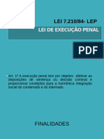 LEI DE EXECUÇÃO PENAL Slides