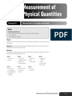 Practical 1 - Measurement of Length and Volume (Circus of Experiments)