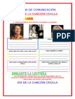 Ficha de Comunicación Dia de La Canción Criolla Lunes 28 - 10-24