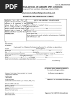 Migration Form For H.S Level