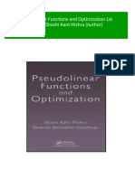 Instant ebooks textbook Pseudolinear Functions and Optimization 1st Edition Shashi Kant Mishra (Author) download all chapters