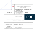 Sop-Isolation Proocedure For HT and LT Equipment