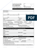 Electrical Contractor Licence Application