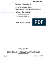 Indian Standard: Specification FOR J Capacitors For Electric Fan Motors