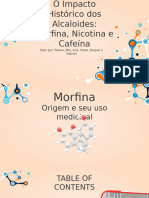 o impacto hitorico dos alcaloides morfina nicotina caffeina