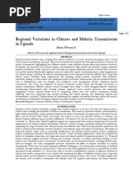 Regional Variations in Climate and Malaria Transmission in Uganda (WWW - Kiu.ac - Ug)