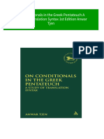 PDF On Conditionals in The Greek Pentateuch A Study of Translation Syntax 1st Edition Anwar Tjen Download