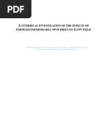 A Numerical Investigation of The Effects of Emerged Impermeable Spur Dikes On Flow Field