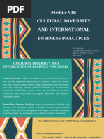 Cultural Diversity and International Business Practices