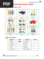 Grammar 1 - Singular and Plural Noun Worksheet