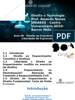 Aula 08 - Direito ao Esquecimento e Liberdade de Expressão