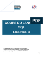 Chapitre 1 Cours Du Langage SQL l3