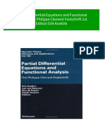 (FREE PDF Sample) Partial Differential Equations and Functional Analysis The Philippe Clement Festschrift 1st Edition Erik Koelink Ebooks