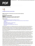 Bacteriological Analytical Manual (BAM) - BAM - Enumeration of Escherichia Coli and The Coliform Bacteria