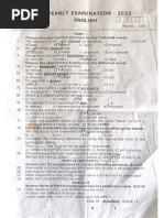 10th English Half Yearly Exam 2022 Original Question Paper Salem District PDF Download