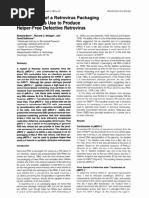 Construction of A Retrovirus Packaging Mutant and Its Use To Produce Helper-Free Defective Retrovirus