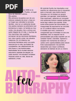 Autobiography Genre Poster in Pink Bold Illustrative Style