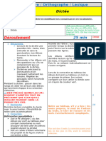 fiche de prép dictée