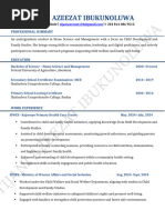 Tijani Azeezat Ibukunoluwa CV