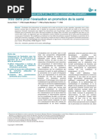 Trois Défis Pour L'évaluation en Promotion de La Santé